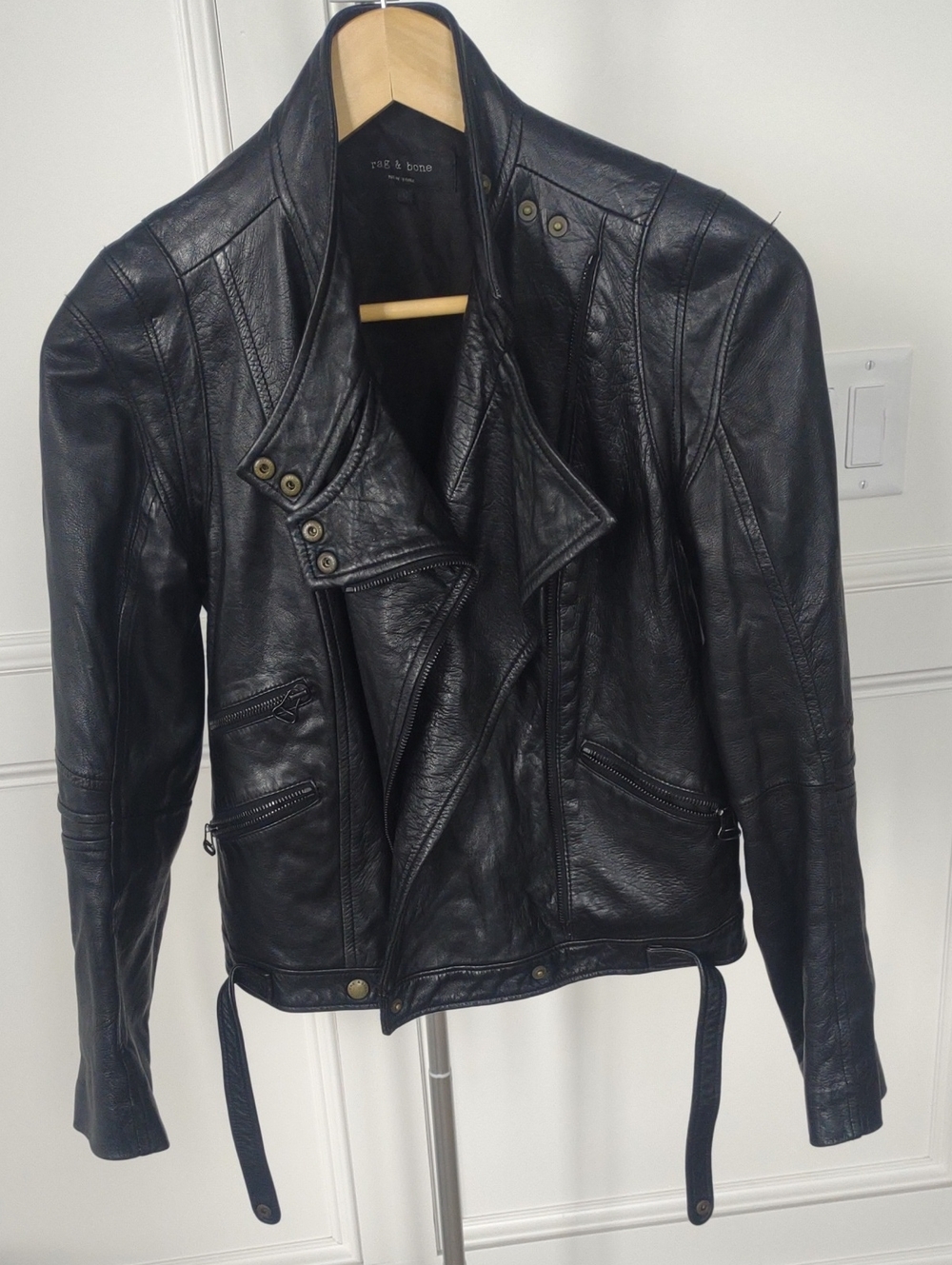 Rag&Bone Leather Moto Jacket Size 6